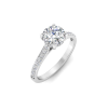 1.80 Ctw Round Diamond Hidden Halo Timeless Pavé Engagement Ring