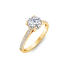 1 Ct Round Lab Diamond & .30 Ctw Diamond Hidden Halo Timeless Pavé Engagement Ring