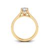 1 Ct Round Lab Diamond & .30 Ctw Diamond Hidden Halo Timeless Pavé Engagement Ring