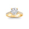 2 Ct Round Lab Diamond & .30 Ctw Diamond Hidden Halo Timeless Pavé Engagement Ring