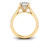 2 Ct Round Lab Diamond & .30 Ctw Diamond Hidden Halo Timeless Pavé Engagement Ring