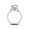 4 Ct Round Lab Diamond & .30 Ctw Diamond Hidden Halo Timeless Pavé Engagement Ring