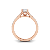 1.80 Ctw Oval CZ Hidden Halo Timeless Pavé Engagement Ring
