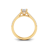 1.30 Ctw Oval Diamond Hidden Halo Timeless Pavé Engagement Ring