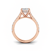 2.30 Ctw Oval Diamond Hidden Halo Timeless Pavé Engagement Ring