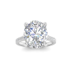 5.37 Ct Oval CZ Hidden Halo Timeless Pavé Engagement Ring