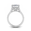 5.37 Ct Oval CZ Hidden Halo Timeless Pavé Engagement Ring