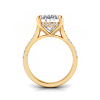 5.37 Ct Oval CZ Hidden Halo Timeless Pavé Engagement Ring