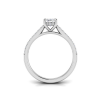 1 Ct Oval Moissanite & 0.25 Ctw Diamond Hidden Halo Timeless Pavé Engagement Ring
