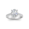 2 Ct Oval Lab Diamond & 0.25 Ctw Diamond Hidden Halo Timeless Pavé Engagement Ring