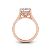 4 Ct Oval Moissanite & 0.34 Ctw Diamond Hidden Halo Timeless Pavé Engagement Ring