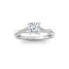 1.5 Ct Cushion Moissanite & 0.14 Ctw Diamond Twisted Vine Engagement Ring