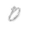 1.5 Ct Cushion Moissanite & 0.14 Ctw Diamond Twisted Vine Engagement Ring