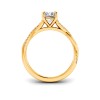 1 Ct Cushion Lab Diamond & 0.14 Ctw Diamond Twisted Vine Engagement Ring