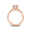 2 Ct Cushion Lab Diamond & 0.14 Ctw Diamond Twisted Vine Engagement Ring