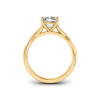 5 Ct Cushion Lab Diamond & 0.14 Ctw Diamond Twisted Vine Engagement Ring