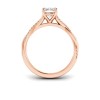 1.5 Ct Elongated Cushion Lab Diamond & 0.14 Ctw Diamond Twisted Vine Engagement Ring