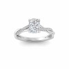 1.64 Ctw Elongated Cushion Diamond Twisted Vine Engagement Ring
