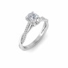 1.64 Ctw Elongated Cushion Diamond Twisted Vine Engagement Ring