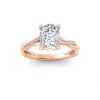 2.14 Ctw Elongated Cushion Diamond Twisted Vine Engagement Ring