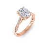 2.14 Ctw Elongated Cushion Diamond Twisted Vine Engagement Ring