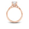 2.14 Ctw Elongated Cushion Diamond Twisted Vine Engagement Ring