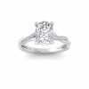 2.14 Ctw Elongated Cushion Diamond Twisted Vine Engagement Ring