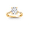 2 Ct Elongated Cushion Lab Diamond & 0.14 Ctw Diamond Twisted Vine Engagement Ring