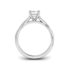 1.14 Ctw Emerald Diamond Twisted Vine Engagement Ring