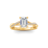 1.5 Ct Emerald Lab Diamond & 0.14 Ctw Diamond Twisted Vine Engagement Ring