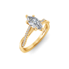 1.5 Ct Marquise Lab Diamond & 0.14 Ctw Diamond Twisted Vine Engagement Ring