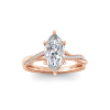 2.5 Ct Marquise Lab Diamond & 0.14 Ctw Diamond Twisted Vine Engagement Ring