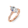 2.5 Ct Marquise Lab Diamond & 0.14 Ctw Diamond Twisted Vine Engagement Ring