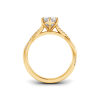 4 Ct Marquise Lab Diamond & 0.14 Ctw Diamond Twisted Vine Engagement Ring