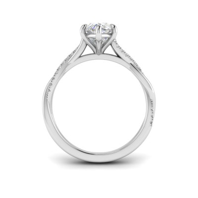 2 Ct Marquise Moissanite & 0.14 Ctw Diamond Twisted Vine Engagement Ring