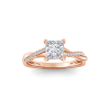 1.5 Ct Princess Lab Diamond & 0.14 Ctw Diamond Twisted Vine Engagement Ring