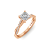 1.5 Ct Princess Lab Diamond & 0.14 Ctw Diamond Twisted Vine Engagement Ring