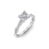 1.5 Ct Princess Lab Diamond & 0.14 Ctw Diamond Twisted Vine Engagement Ring