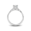 1.5 Ct Princess Lab Diamond & 0.14 Ctw Diamond Twisted Vine Engagement Ring