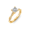 1.14 Ctw Princess Diamond Twisted Vine Engagement Ring