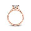 2 Ct Princess Lab Diamond & 0.14 Ctw Diamond Twisted Vine Engagement Ring