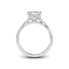 5 Ct Princess Lab Diamond & 0.14 Ctw Diamond Twisted Vine Engagement Ring