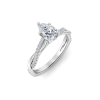 1 Ct Pear Moissanite & 0.14 Ctw Diamond Twisted Vine Engagement Ring