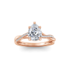 3 Ct Pear Lab Diamond & 0.14 Ctw Diamond Twisted Vine Engagement Ring
