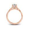 3 Ct Pear Lab Diamond & 0.14 Ctw Diamond Twisted Vine Engagement Ring