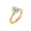 3.5 Ct Pear Lab Diamond & 0.14 Ctw Diamond Twisted Vine Engagement Ring