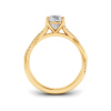 3.5 Ct Pear Lab Diamond & 0.14 Ctw Diamond Twisted Vine Engagement Ring