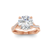 2.50 Ct Round Moissanite & 0.25 Ctw Diamond Twisted Vine Engagement Ring