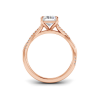 2 Ct Radiant Lab Diamond & 0.14 Ctw Diamond Twisted Vine Engagement Ring