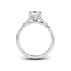 3 Ct Radiant Lab Diamond & 0.14 Ctw Diamond Twisted Vine Engagement Ring